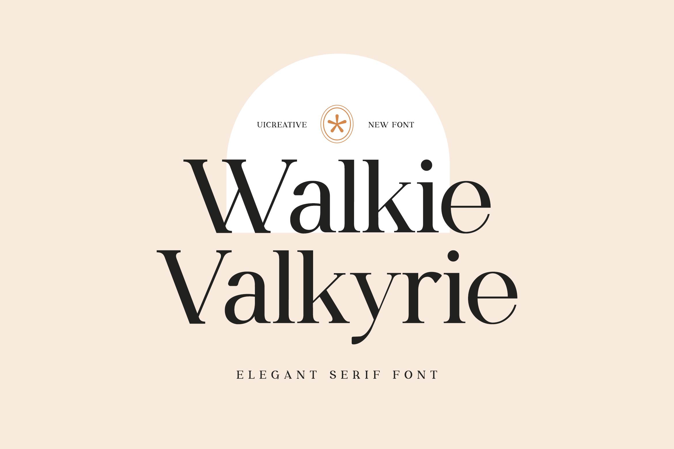 Пример шрифта Walkie Valkyrie Thin Italic